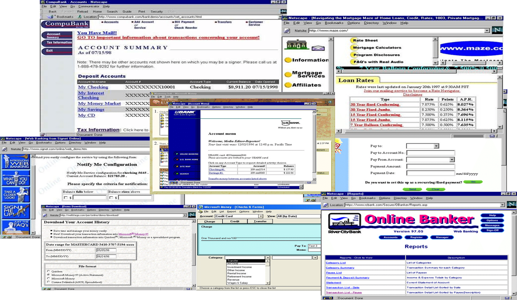 Legacy banking interfaces